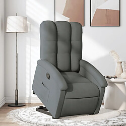 Maison Chic Fauteuil Relax pour salon, Fauteuil inclinable Gris foncé Tissu -GKD45489