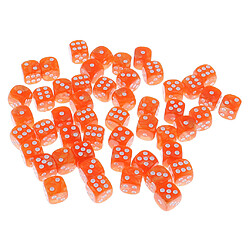 50 pièces à 6 faces dés dés numérique party party bar jeu de cartes accessoires orange jeu de dés Jeu de dés Jeu de dés Jeu de dés