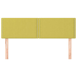 Avis Maison Chic Lot de 2 Têtes de lit design pour chambre - Décoration de lit Vert 72x5x78/88 cm Tissu -MN92024