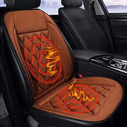 Wewoo Housse de coussin chauffant chauffante pour siège auto 24V chauffée en hiversiège unique brun