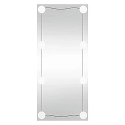 vidaXL Miroir mural avec lumières LED 30x80 cm verre rectangulaire