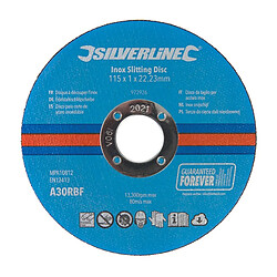 Silverline Lot de 10 disques à découper l'inox - 115 x 1 x 22,23 mm 