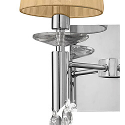 Acheter Luminaire Center Applique murale Tiffany avec interrupteur 2+2 Ampoules E14+G9, chrome poli avec Abat jour bronzes & cristal transaparent