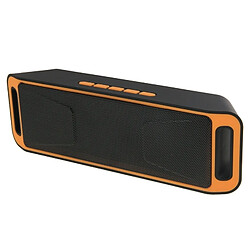 Acheter Wewoo Enceinte Bluetooth d'intérieur Orange pour iPhone, Galaxy, Sony, Lenovo, HTC, Huawei, Google, LG, Xiaomi, autres Smartphones Haut-parleur stéréo sans fil portatif de musique de Bluetooth, téléphone mains libres de réponse de et ampère Radio FM & Carte TF,