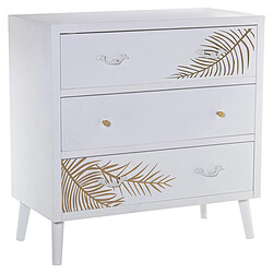 Commode Alexandra House Living Blanc Doré Bois 80 x 80 x 40 cm 