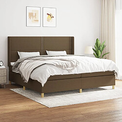 vidaXL Sommier à lattes de lit avec matelas Marron foncé 200x200 cm