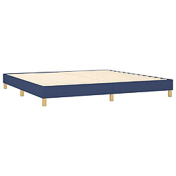 Acheter vidaXL Sommier à lattes de lit et matelas et LED Bleu 200x200 cm Tissu