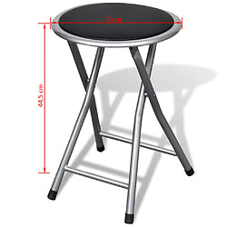 vidaXL Tabourets de bar pliables lot de 4 similicuir pas cher