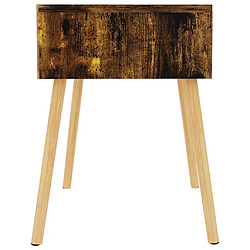 Acheter Maison Chic Table de chevet,Table de nuit,Table d'appoint pour salon chêne fumé 40x40x56 cm Aggloméré -MN58315