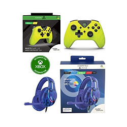 Under Control Casque Gamer LED RGB XBOX X/S PS4 - PS5 PLAYSTATION SWITCH PC Pro Gaming + Manette XBOX ONE-S-X-PC Jaune