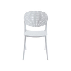 Acheter Vente-Unique Lot de 2 chaises empilables en polypropylène - Blanc - CARETANE