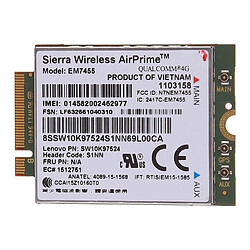 Wewoo EM7455 Sierra Wireless FDD / TDD Module LTE Cat6 4GCARTE 4G pour ordinateur portable Lenovo ThinkPad P50 P50S P40 Yoga L460 T460 T460P T460S