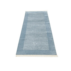 Avis Vidal Tapis de couloir en laine 198x79 bleu Darya