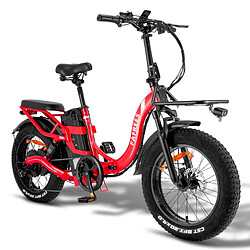 Avis Vélo électrique FAFREES F20 X-MAX - Moteur 750W Batterie 48V30AH Assisted Autonomie 180KM Frein à Disque Hydraulique - Rouge