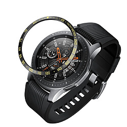 Wewoo Boîtier de montre Cadre de protection en acier cadran pour Galaxy 42mm or noir 