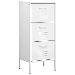 vidaXL Armoire de rangement Blanc 42,5x35x101,5 cm Acier