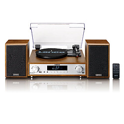 Lenco Ensemble stéréo HiFi avec platine vinyle,radio DAB+/FM et Bluetooth® MC-160WD Bois