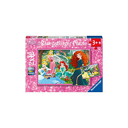 Puzzles 2 x 12 pièces Ravensburger Dans le monde des princesses Disney