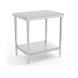 Helloshop26 Table de travail cuisine professionnelle acier inox eninox 80 x 60 cm capacité de charge de 190 kg 14_0003664