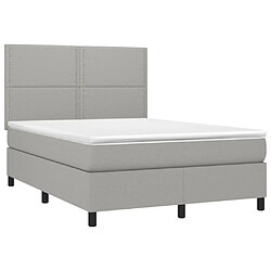 Avis Sommier à lattes,Cadre à lattes de lit et matelas et LED pour Adulte Gris clair 140x190 cm -MN35372