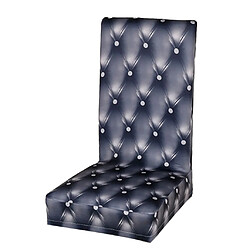 Housse élastique élastique Amovible Housse De Siège Pour Salle à Manger Courte - Gris Foncé Housse de chaise amovible