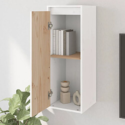 Avis vidaXL Armoire murale Blanc 30x30x80 cm Bois de pin massif