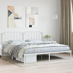 Maison Chic Cadre/structure de lit métal et tête de lit pour adulte - Lit Moderne Chambre blanc 200x200 cm -MN70571