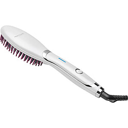 Brosse électrique pour lisser les cheveux, revêtement céramique, ionique, 40 , Blanc/Violet, Proficare, GB 3021