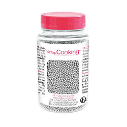 Scrapcooking Pot de décors sucrés mini-billes argentées - 80 g