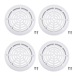 Couvercle principal d'aspiration de drain 4pcs Grilles Accessoires de baignoire Covercule Remplacement Principale de Drain