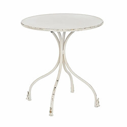 BigBuy Home Table d'appoint Crème Fer 70 x 70 x 75 cm