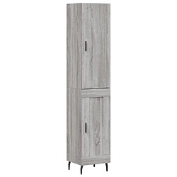 Maison Chic Buffet,Meuble de Rangement,commode pour salon,Cuisine Sonoma gris 34,5x34x180 cm Bois d'ingénierie -MN88555