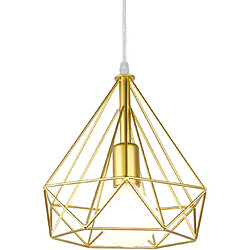 STOEX Vintage Suspension Industrielle Lustre Abat-jour Éclairage Douille E27 Edi STOEX Vintage Suspension Industrielle Lustre Abat-jour Éclairage Douille E27 Edison Plafonnier Métal Ø25cm, Or (Sans ampoule)