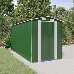 vidaXL Abri de jardin Vert 192x440x223 cm Acier galvanisé