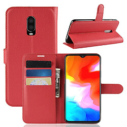 Etui en PU rouge pour votre OnePlus 6T