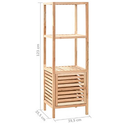 vidaXL Armoire de salle de bain Bois de noyer 39,5x35,5x123 cm pas cher