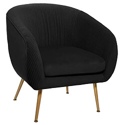 Atmosphera, Createur D'Interieur Fauteuil "solaro" en velours plissé atmosphera - noir