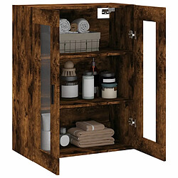 Maison Chic Armoire murale,Meuble de Rangement,Armoire Suspendue chêne fumé 69,5x34x90 cm -MN71035 pas cher