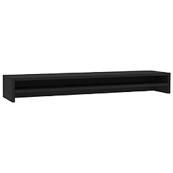 vidaXL Support de moniteur Noir 100x24x13 cm Bois d'ingénierie