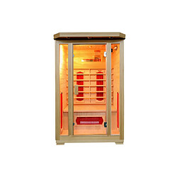 Vente-Unique Sauna Infrarouge 2 places Gamme prestige OSLO II - L120*P105*H190cm - 1750W