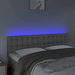 Avis Maison Chic Tête de lit scandinave à LED,meuble de chambre Gris 144x5x78/88 cm Similicuir -MN49091