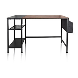 Bureau WORKSPACE H I 120 x 60 cm noir/marron hjh OFFICE