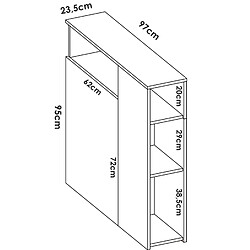 Avis Pegane Tête de lit en bois coloris blanc - Longueur 97 x Profondeur 23,5 x Hauteur 95 cm