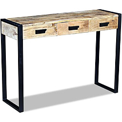 Avis Maison Chic Table console | Meuble d'entrée | Table d'appoint avec 3 tiroirs Bois de manguier 110 x 35 x 78 cm -GKD97984