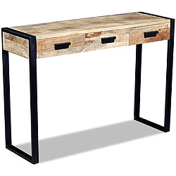 Maison Chic Table console | Meuble d'entrée | Table d'appoint avec 3 tiroirs Bois de manguier 110 x 35 x 78 cm -GKD97984