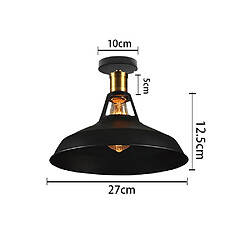 Stoex (2X) Lampe de Plafond Rétro Plafonnier en Fer Métallique Luminaire Plafonnier D'Intérieur Vintage E27 (Noir) Pour Chambre À Coucher, Restaurant pas cher