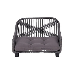 Teamson Pets Lachesis Intérieur Extérieur Corde Tissée Chat ou Petit Chien Canapé Lit Chaise Longue Résistant à L'Eau Avec Coussin Amovible Lavable Gris ST-N10007-UK 