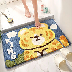 LUUCOZK Tapis de bain antidérapants absorbants à séchage rapide, décoration de salle de bain, motif 9-40x60cm imitation cachemire 