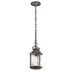 Elstead Lighting Petite lanterne à chaîne de plafond extérieure à 1 lumière, zinc IP44, E27