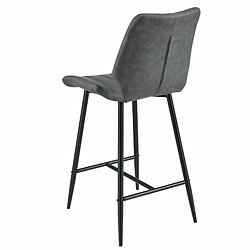 Acheter Helloshop26 Set de 4 tabourets de bar lot de tabourets de cuisine cuir suédé imité métal gris foncé 102,5 cm x 46,5 cm x 51 cm 03_0003716